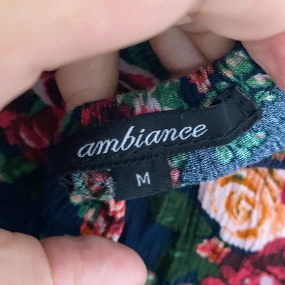 Jr. M, Ambiance, Floral Romper Navy Blue - Picture 4 of 4